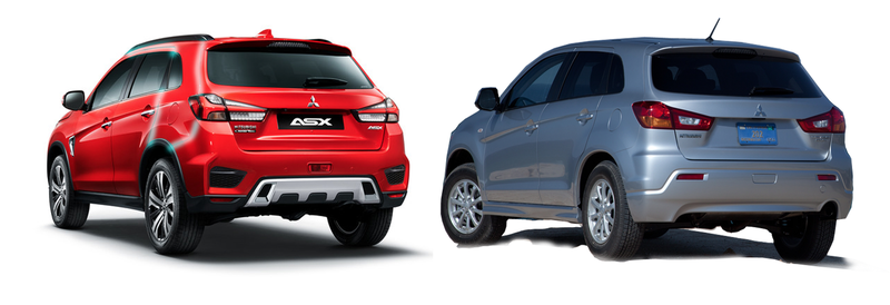 The 2020 model on the left. The 2011 on the right. Photos: Mitsubishi. Edit by Jason Torchinsky